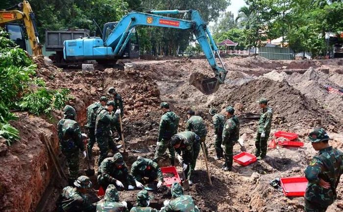Sau thời gian tìm kiếm, quy tập, 731 bộ HCLS tìm thấy tại Công viên Lê Thị Riêng sẽ được an táng tại Nghĩa trang Liệt sĩ TPHCM