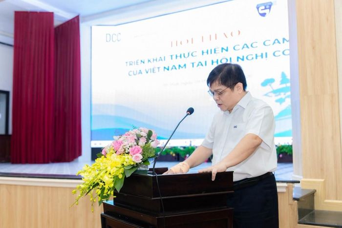 PGS.TS. Võ Thanh Tùng, Hiệu trưởng Trường Đại học Khoa học, Đại học Huế phát biểu tại Hội thảo