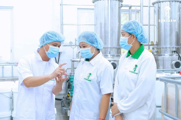 Từ mật hoa dừa, Sokfarm phát triển nhiều sản phẩm như mật tươi, mật cô đặc, đường hoa dừa, nước tương mật hoa dừa, mật lên men và giấm mật hoa dừa.