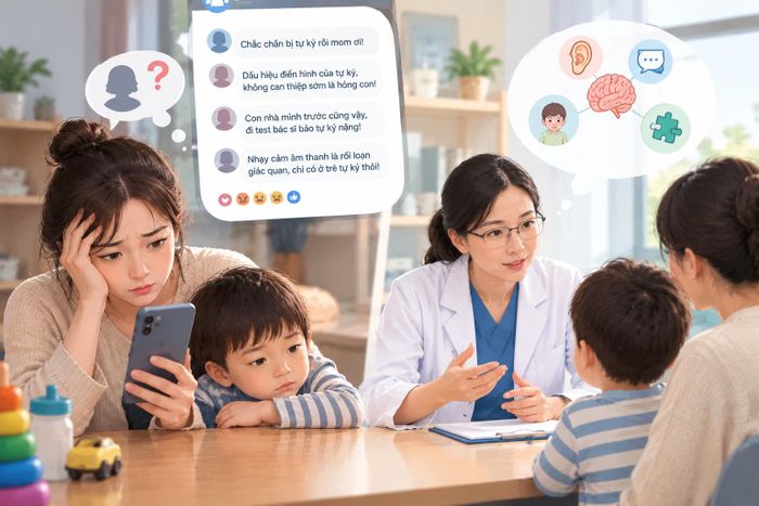 “Dán nhãn” tự kỷ sai cách, trẻ có thể bị can thiệp không phù hợp. (Ảnh minh họa: AI)