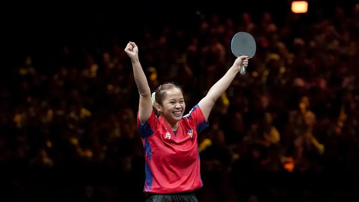 Tay vợt Orawan Paranang của Thái Lan tạo cú sốc ở giải China Smash 2026. Ảnh: WTT.