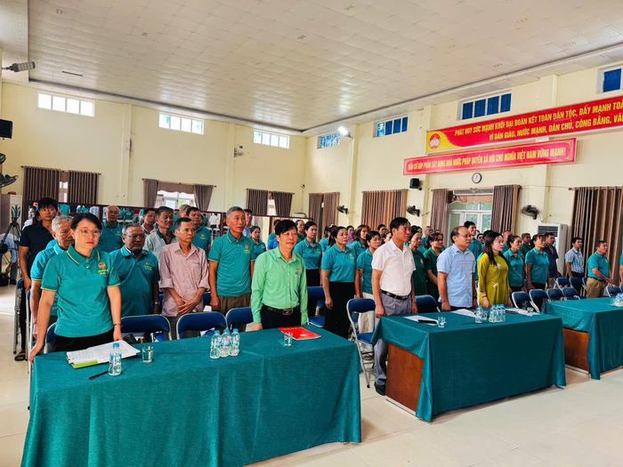 Các đại biểu tham dự mít tinh kỷ niệm 96 năm thành lập Hội Nông dân Việt Nam. Ảnh: Biên Phạm
