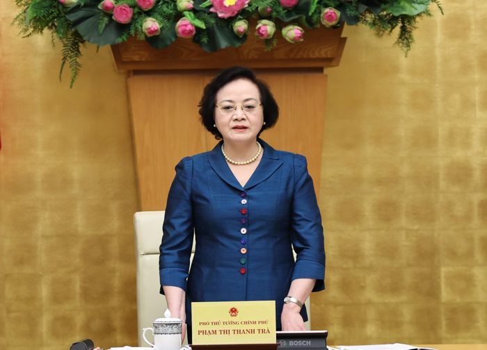 Phó Thủ tướng Phạm Thị Thanh Trà phát biểu. Ảnh: chinhphu.vn/Thu Giang