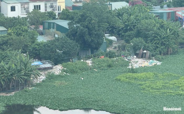 Công tác quản lý trật tự đô thị khu vực hồ Đầm Đỗi đang diễn ra hết sức phức tạp. Ảnh: Vân Nhi