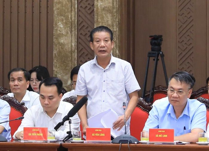 Bí thư Đảng ủy, Chủ tịch HĐND xã Yên Lãng Phạm Văn Minh cho biết xã tập trung thực hiện các nhiệm vụ phát triển kinh tế - xã hội theo tinh thần “6 rõ”. Ảnh: Quang Thái