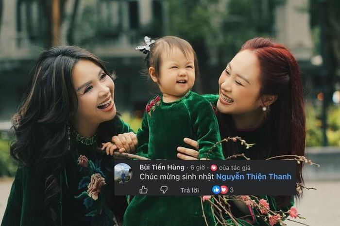 Ông xã Thanh Lam chúc mừng sinh nhật Thiện Thanh.