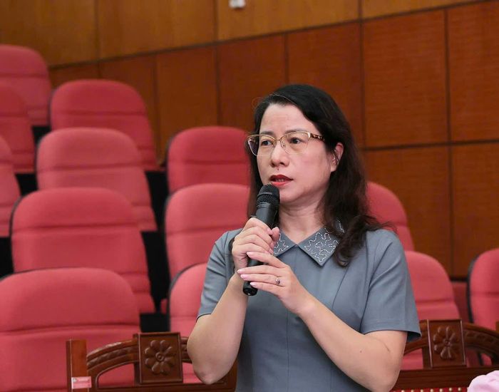 Phó Vụ trưởng Vụ Tổ chức cán bộ - Lê Lan Hương phát biểu. Ảnh: Trần Minh