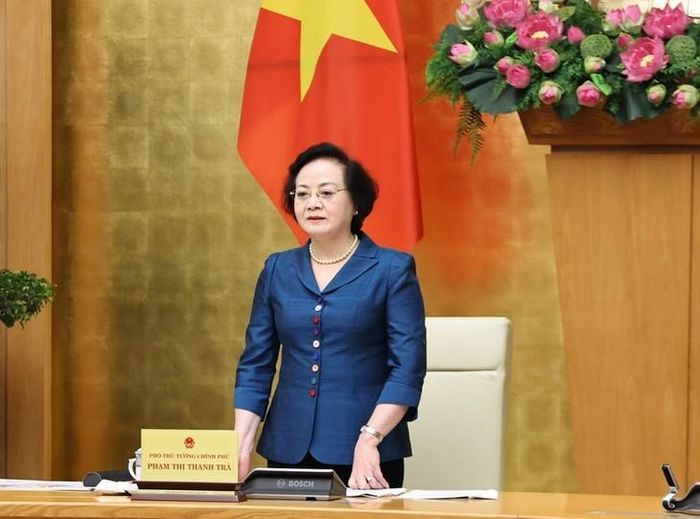 Bí thư Trung ương Đảng, Phó Thủ tướng Phạm Thị Thanh Trà phát biểu tại Hội nghị. Ảnh: chinhphu.vn/Thu Giang