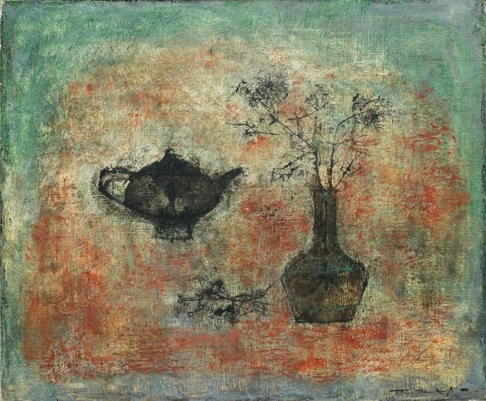  Tác phẩm Sans Titre (La Théière) (1957) của Zao Wou-Ki. Ảnh: Phillips. 