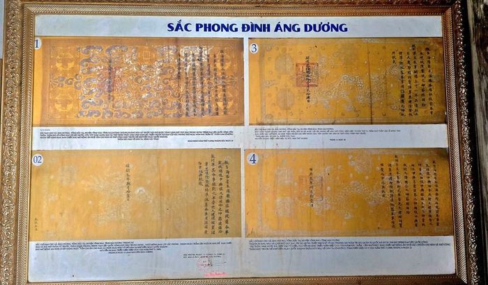Sắc phong còn được lưu giữ tại đình