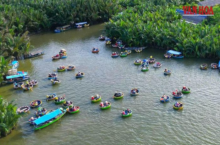 Du khách tham quan rừng dừa Bảy Mẫu Cẩm Thanh