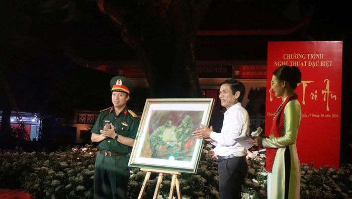 Tác phẩm trong bộ tranh "Ước hẹn ngày trở về" của họa sĩ Lê Sa Long