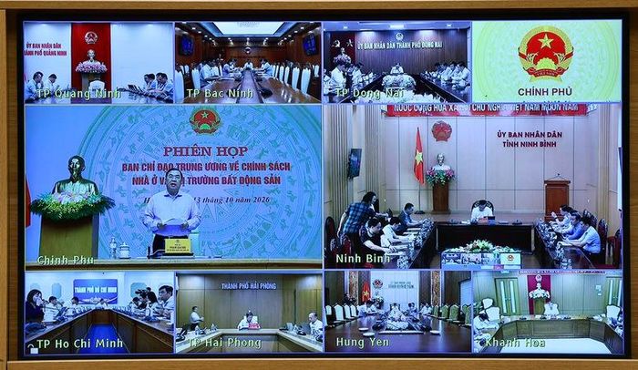 Các địa phương tham dự trực tuyến phiên họp - Ảnh: chinhphu.vn/Phương Nguyên