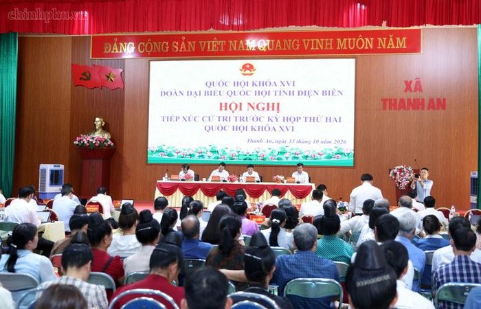 Phó Thủ tướng Nguyễn Văn Thắng và Đoàn đại biểu Quốc hội tỉnh Điện Biên tiếp xúc cử tri trước Kỳ họp thứ Hai, Quốc hội khoá XVI - Ảnh: chinhphu.vn/Đức Tuân