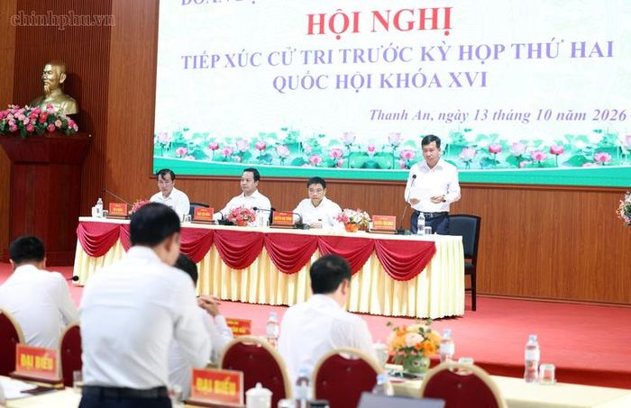 Hội nghị tiếp xúc cử tri tỉnh Điện Biên trước Kỳ họp thứ Hai, Quốc hội khoá XVI - Ảnh: chinhphu.vn/Đức Tuân