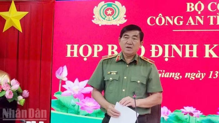 Thiếu tướng Nguyễn Văn Hận, Giám đốc Công an tỉnh An Giang. (Ảnh: QUỐC TRINH)