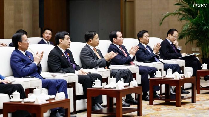 Đại biểu dự cuộc tiếp. (Ảnh: Doãn Tấn/TTXVN)