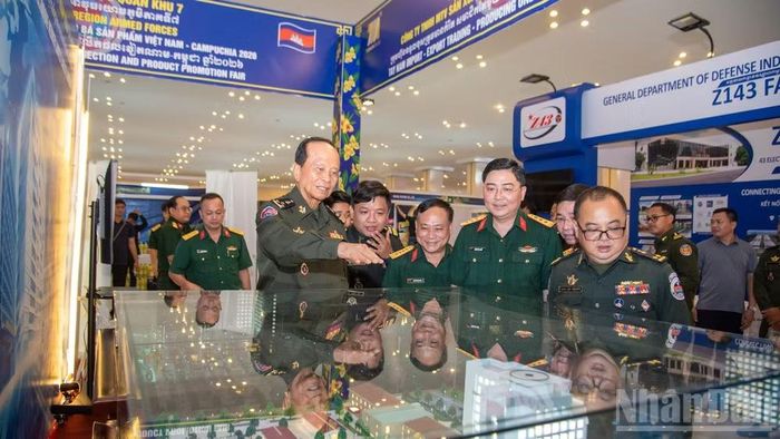 Hoàn tất công tác chuẩn bị cho Hội chợ Videx Cambodia 2026. (Ảnh: Bộ Quốc phòng)