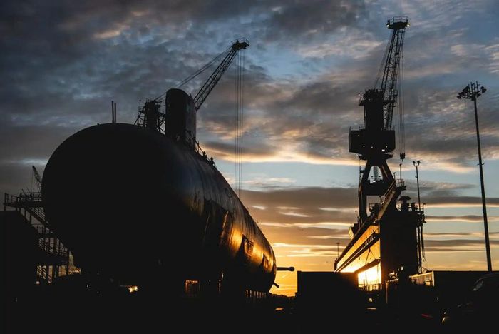  Tàu ngầm lớp Virginia đang được đóng tại nhà máy Newport News Shipbuilding. Ảnh: Newport News Shipbuilding
