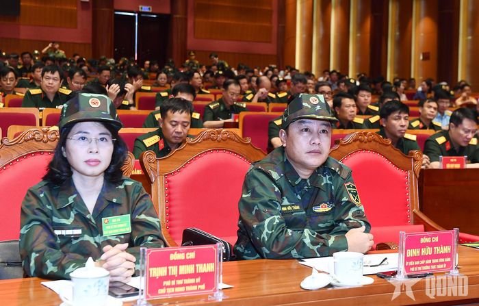 Các đại biểu dự khai mạc diễn tập.