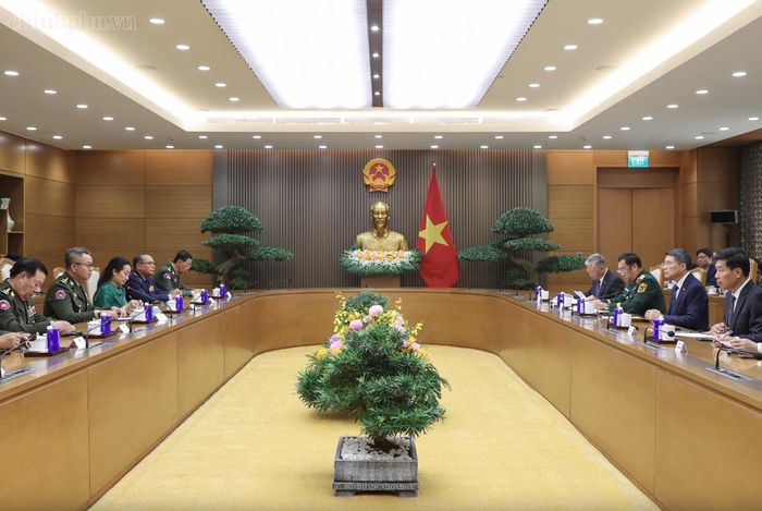  Quang cảnh buổi tiếp. Ảnh: chinhphu.vn