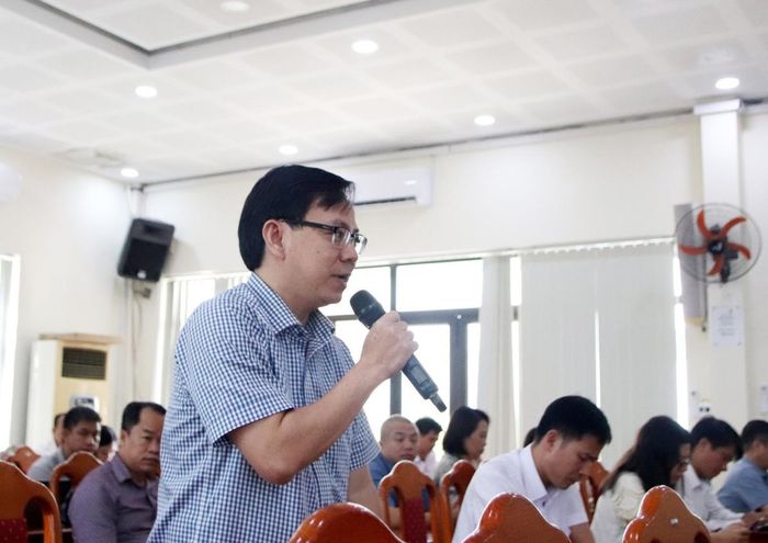 Đại diện các cơ quan báo chí phát biểu tại hội nghị
