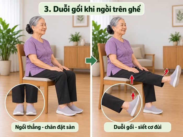 Duỗi gối với khăn cuộn