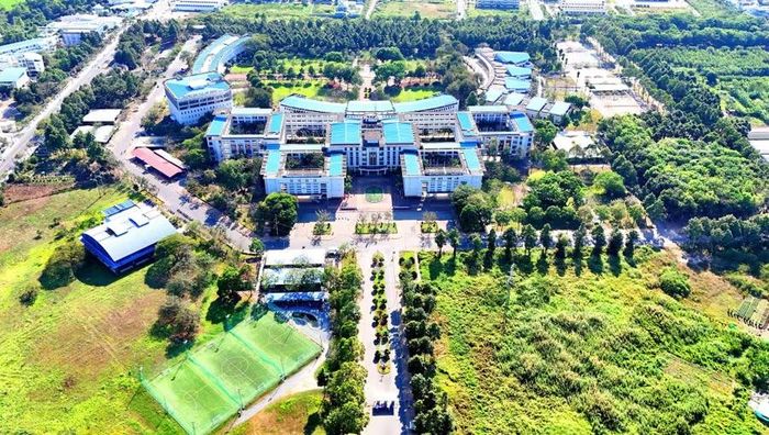 Trường Đại học An Giang nhìn từ trên cao.