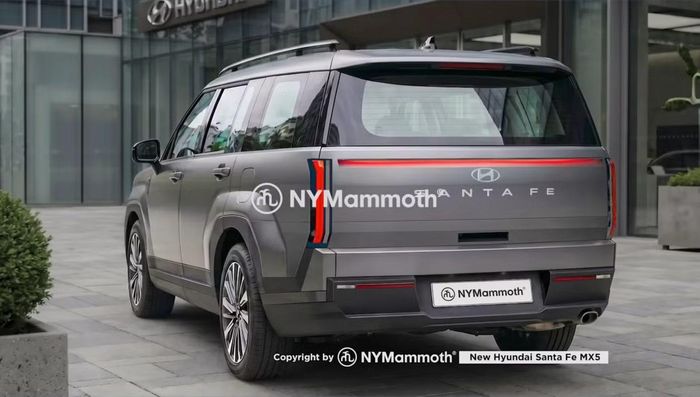 Bản dựng dự đoán thiết kế của Hyundai Santa Fe facelift. Ảnh: NYMammoth