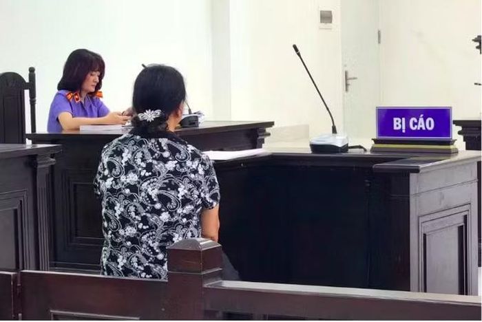 Bị cáo Vân tại phiên tòa.