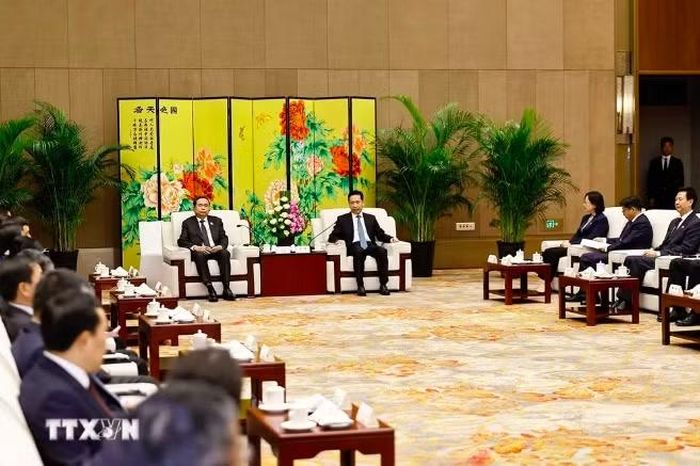 Toàn cảnh cuộc tiếp. Ảnh: TTXVN