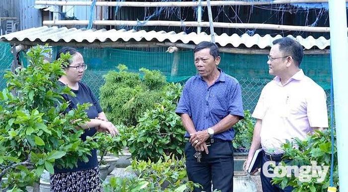 Lãnh đạo và cán bộ tín dụng NHCSXH Tuy Phước luôn bám sát cơ sở , tận tình hướng dẫn Nhân dân sử dụng vốn vay hiệu quả