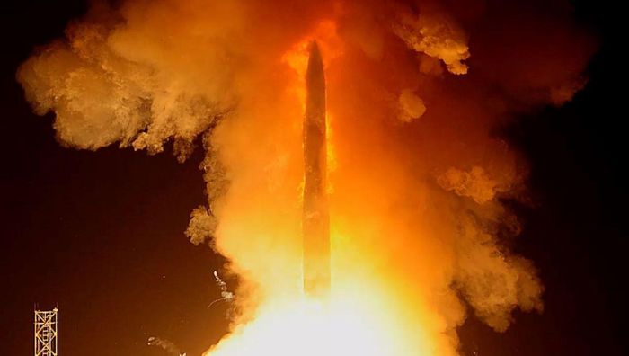 Tên lửa LGM-30G Minuteman III Mỹ khai hỏa. Ảnh: sputniknews