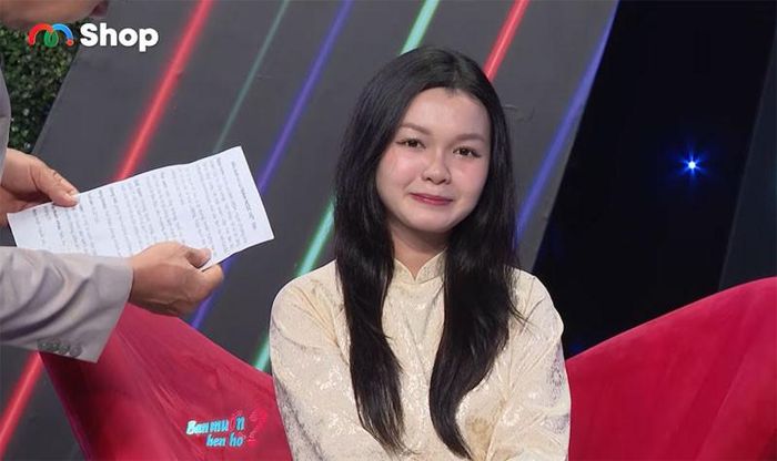 Loạt tiêu chí tìm kiếm bạn đời của đàng trai khiến Vân Anh bất ngờ. Ảnh cắt từ clip 