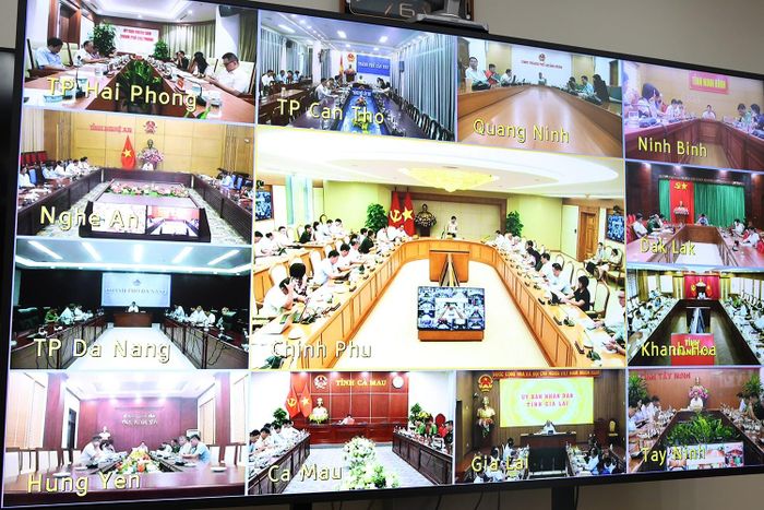  Phiên họp được trực tuyến đến các địa phương ven biển. Ảnh chụp màn hình. 