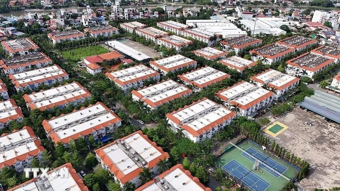 Hải Phòng là một trong những địa phương đi đầu trong cả nước việc xây dựng nhà ở xã hội cho người có thu nhập thấp. (Ảnh: Tuấn Anh/TTXVN)