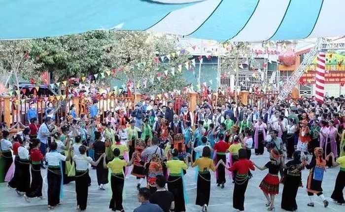 Không khí tại Ngày hội Đại đoàn kết toàn dân tộc ở Lai Châu. (Ảnh: Quý Trung/TTXVN)