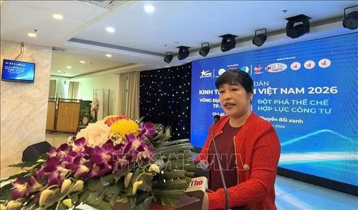 Bà Lưu Thị Thanh Mẫu, Phó Chủ tịch Hội Doanh nhân trẻ Việt Nam, chia sẻ, từ phiên đối thoại đầu tiên tại Khánh Hòa ngày 27/3/2026 đến nay, Diễn đàn Kinh tế tư nhân Việt Nam 2026 đã đi trọn hành trình đến với 34/34 tỉnh, thành phố trong cả nước.