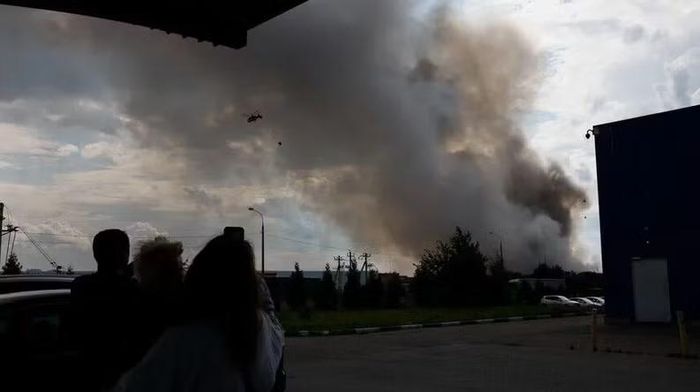 Ukraine thực hiện cuộc tấn công quy mô lớn bằng UAV nhắm vào vùng Moskva hồi tháng 9/2026. Ảnh: AnadoluAgency/X