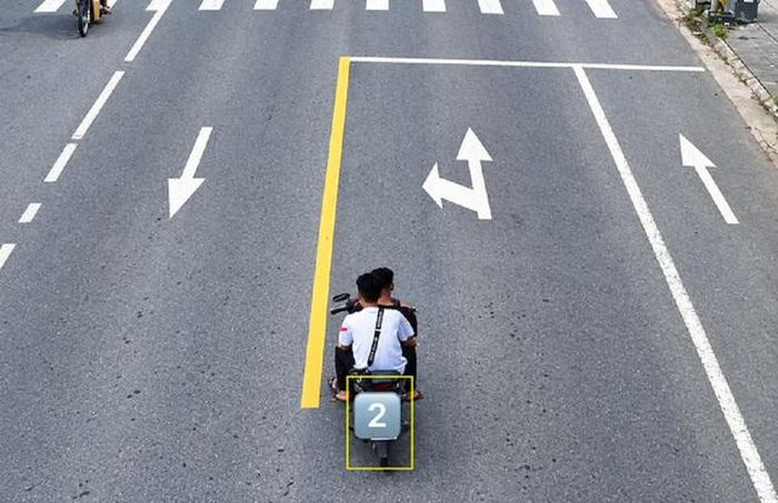 Chiếc xe máy vi phạm 10 lần quy định đội mũ bảo hiểm khi đi xe máy tại cùng một nút giao trong chưa đầy 1 tháng. Ảnh: Công an Bắc Ninh.