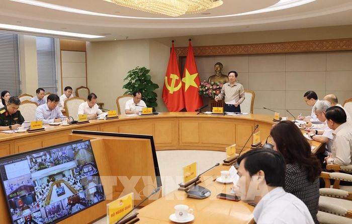 Phó Thủ tướng Hồ Quốc Dũng chủ trì họp Ban Chỉ đạo Quốc gia về IUU. Ảnh: Lâm Khánh - TTXVN