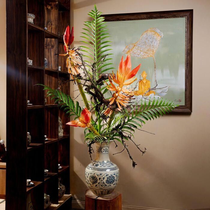 Gốm Chu Đậu trong không gian sống hiện đại – Di sản tô điểm cho không gian giàu chiều sâu.(Ảnh: Gốm Chu Đậu)