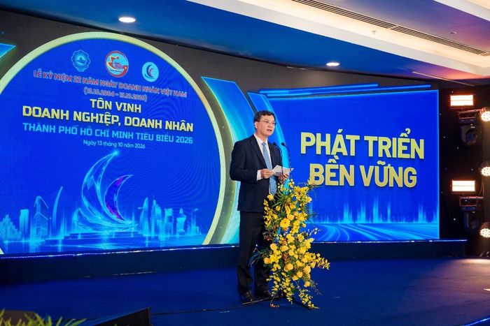 Phó Chủ tịch UBND TP. Hồ Chí Minh Nguyễn Công Vinh phát biểu tại buổi lễ. Ảnh: BTC.