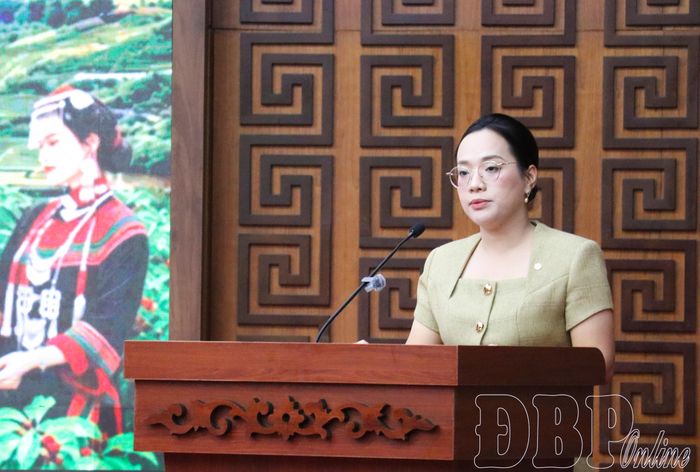 Đại diện Công ty Cổ phần Năng lượng VinEnergo phát biểu tham luận tại hội nghị. 
