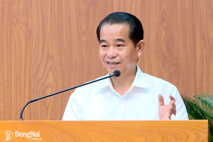  Phó Bí thư Thành ủy, Trưởng ban Tổ chức Thành ủy Thái Bảo phát biểu kết luận hội nghị. Ảnh: Phương Hằng