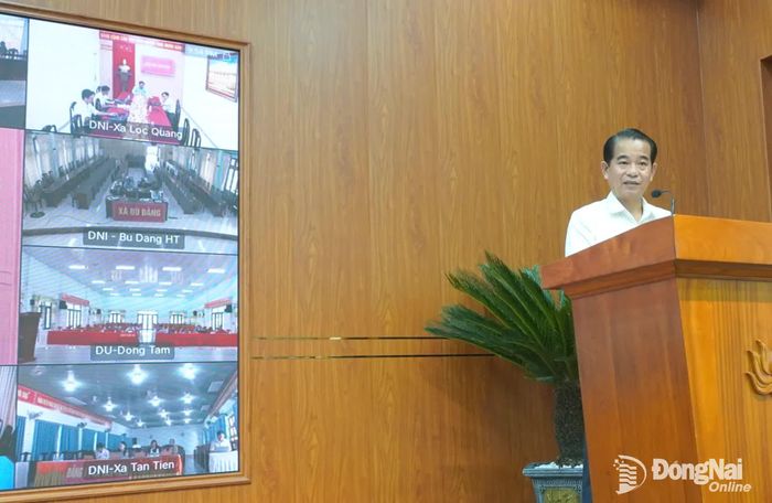  Phó Bí thư Thành ủy, Trưởng ban Tổ chức Thành ủy Thái Bảo phát biểu kết luận hội nghị. Ảnh: Phương Hằng
