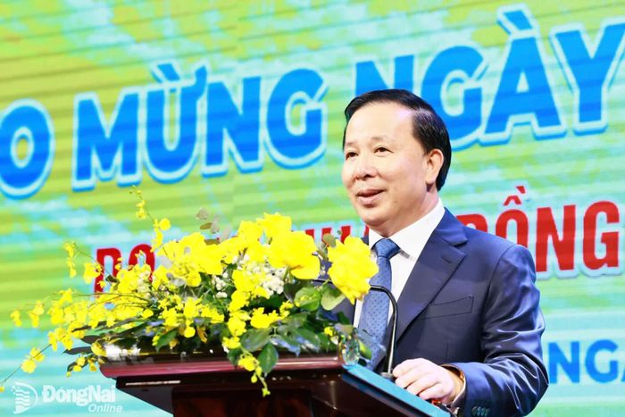 Phó Bí thư Thành ủy, Chủ tịch UBND thành phố Đồng Nai Nguyễn Văn Út phát biểu tại chương trình. Ảnh: Công Nghĩa