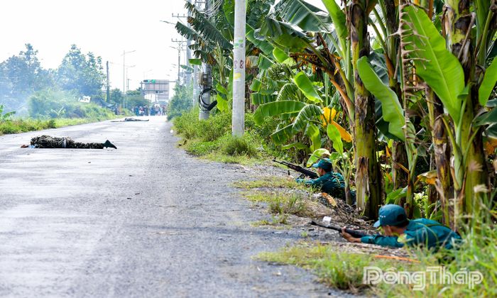 Diễn tập thực binh chiến đấu theo tình huống giả định.