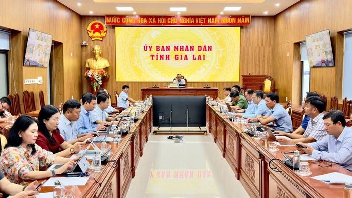  Quang cảnh phiên họp tại điểm cầu Gia Lai. Ảnh: Minh Hoàng 