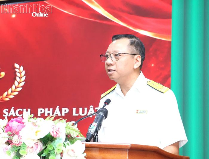 Ông Nguyễn Ngọc Tú - Trưởng Thuế tỉnh phát biểu tại buổi lễ.